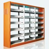 Double-Sided Steel-Wood Bookshelf for Library/Book Shelf/Office Furniture/Bookshelf