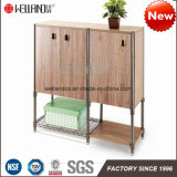 Easy Assemble Modern Steel-Wooden Furniture with Wood Cabinet