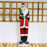 Santa Claus Decorates and Gnome Life Size Garden Statues