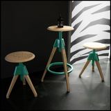 Modern Design Round Wood Bar Tom & Jerry Stool (SP-BT598)