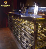 Custom Stainless Steel Low Home Bar Wine Cabinet