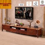 Walnut Solid Wood Luxury TV Stand / TV Cabinet (GSP13-008)