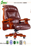 Swivel Leather Executive Office Chair with Solid Wood Foot (FY1009)