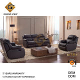 Brown Synthetic Leather Recliner Sofa (GV-RS864)