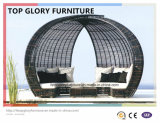 Big Outdoor Furniture Sun Loungers Wicker Daybed (TGLU-05)