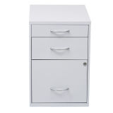 White File Cabinet with 3 Drawer