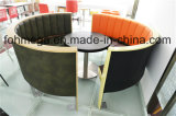Luxury Semicircle Restaurant Booth and Round Dining Table (FOH-CXSC72)