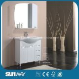 Floor Standing Gloss Painting MDF Bathroom Cabinet with Mirror