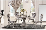 Round Glass Dining Table Set Room Furniture Modern Di ning Table Set
