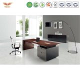 L Shape Cherry Commercial Office furniture Desk for Boss or Manager