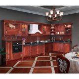 Oppein Red Cherry Solid Wood Kitchen Furniture (OP12-L002)