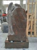 Cheap Design Beautiful Granite Stone Monument/Tombstone with Rose Hand-Carved