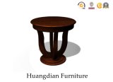 Small Round Wooden Coffee Table End Table Side Table for Living Room (HD106)