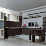 Welbom American Style Solid Wood Brown Kitchen Cabinet