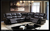 Sectional Air Leather Sofa with Left Arm Facing Reclining Sofa and Loveseat