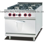 Stainless Steel Gas Range with 4-Burners and Under Oven
