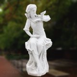 Natural Marble Caving Female Statue for Garden Ornament T-6451