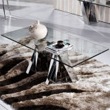 2016 Living Room Furniture Glass Square Coffee Table Set