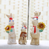 Home Decoration Crafts Rabbit Family Decor Ornament Concise Fashion