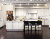 Custom-Made White Paint Oak Solid Wood Kitchen Cabinets