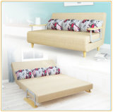 Folding Sofa Bed Design Space Saving Wooden Frame Sleeper (197*180cm)