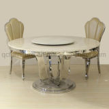 Modern Design Marble Top Rotating Round Dining Table