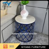 Stainless Steel Frame with Nature Marble Side Coffee Table