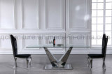 6 Seater Tempered Glass Dining Table Home Furniture
