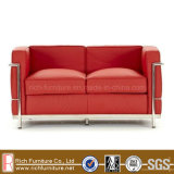 Genuine Leather Stainless Frame LC3 Commercial Sofa