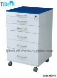 Stainless Steel Body Movable Save & Durable Dental Clinic Cabinet (GD011)