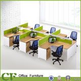 Modern Wooden Office L Shape 6 Person Office Desk for Staff Area