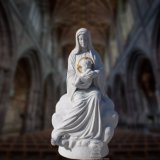 Religious Statue Sculpture, Marble St Mary Statue T-6818