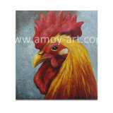 High Quality Handmade Rooster Head Oil Paintings for Wall Decor