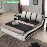 A554 Fancy Europe Bedroom Design Leather Double Bed