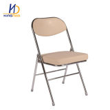 PU Metal Frame Chromed Legs Outdoor Folding Chair
