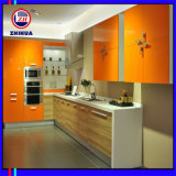 Wooden Colour Melamine Door Kitchen Cabinet (FY2344)