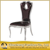 Black Leather Stainless Steel Dining Chair