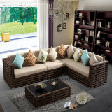 Top Quality Synthetic Rattan Outdoor Garden Furniture Cornor Sofa Set (YT611)
