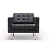 Classic Saloon Lounge Button Tufted Single Retro Fabric Sofa Chair