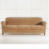French Style Wooden Frame Leather Office Sofa for Meeting Room