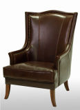 High Back Dining Furniture Leather Armchair