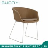 Soft PU Leather Dining Seat and Metal Legs Dining Chairs