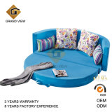 Blue Fabric Round Recliner Bedroom Set Steel Bed (GV-BS640)