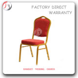 Red Fabric Golden Tube Reception Chairs (BC-40)