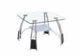 Square Tempered Glass Coffee Table, End Table (CT090)