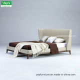 Genuine Microfiber Leather Bed with Solid Wood Frame (YS061S)