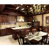 2016 Welbom Classical Walnut Coffee Glazed Kitchen Cabinet