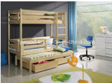 UK Standard 3FT Single Wooden Bunk Bed-Triple Bed