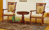 Coffee Table with 2 Pieces Wood Dining Arm Chair (YF-AX608)