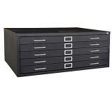 Black Color Mini 5-Drawer Steel Flat File Cabinet